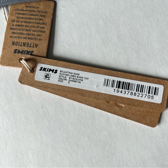 *SOLD C* NWT SKIMS Ruched bikini top Rhinestone strappy bikini bottom small - Picture 15 of 15